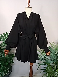 Kimono Zara Krep Kumaştan Özel Tasarım.