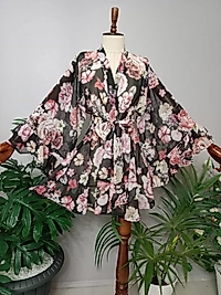 Pareo Kimono Şifon Kumaştan Özel Tasarım.