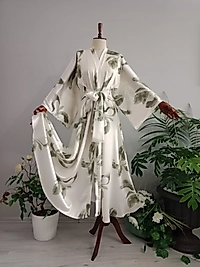 Abaya Floş Saten Kumaştan Desenli.