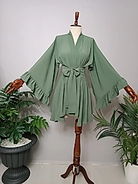 Kısa Kimono Medine İpeğinden Kiloş Kesim Özel Tasarım.