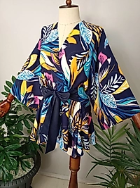 Kimono Pamuk Viskon Kumaştan Özel Tasarım.