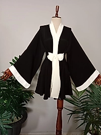 Kimono Kısa Maroken Krepten Özel Tasarım.